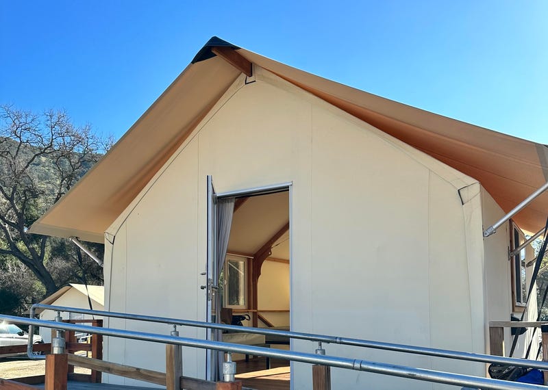 tent cabin structure at Pinnacles National Park