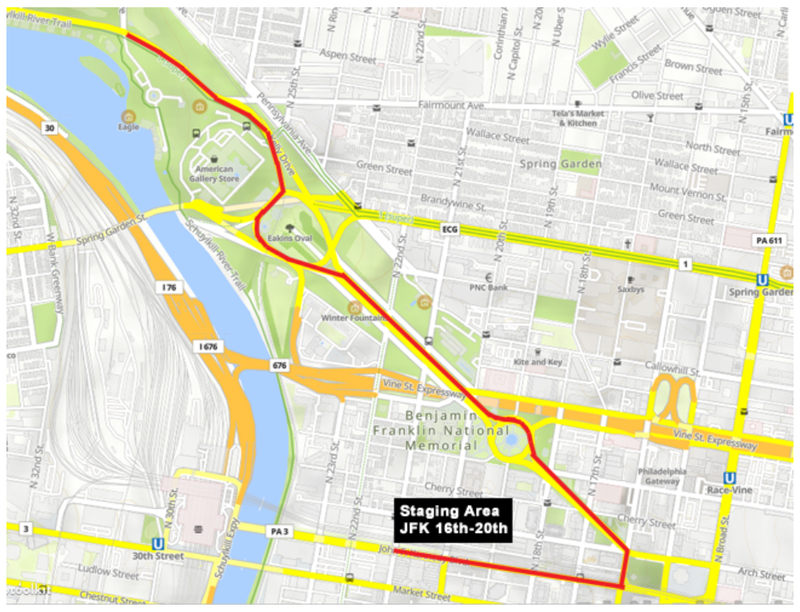The Philly St. Patrick's Day Parade Route