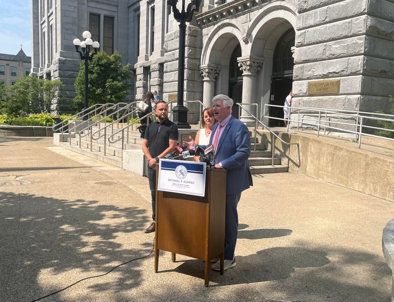 Erie County Clerk Mickey Kearns outside Old County Hall on 7/22/2024.