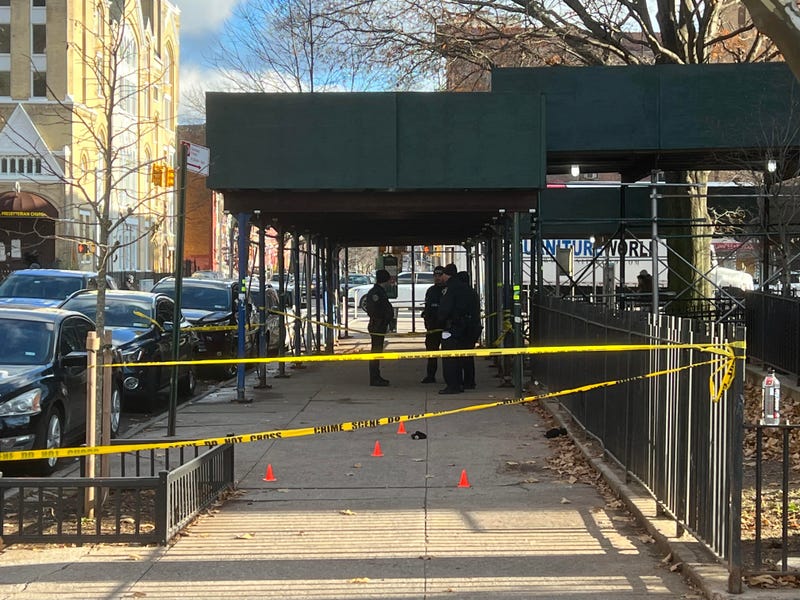 Four people were shot outside the New York City Housing Authority's Mott Haven Houses in the Bronx Monday.