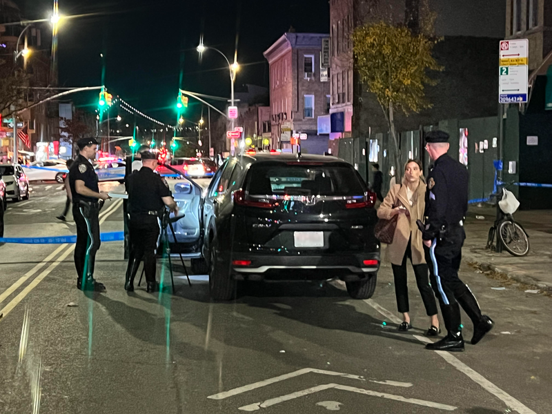 Two young girls were struck by a car in Brooklyn on Monday, police said.