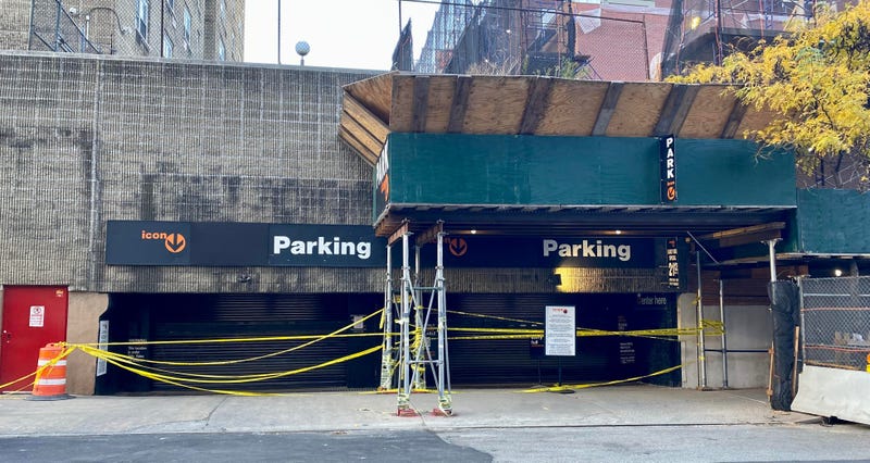 The garage on West 51st Street, just west of 10th Avenue, is closed as repairs continue