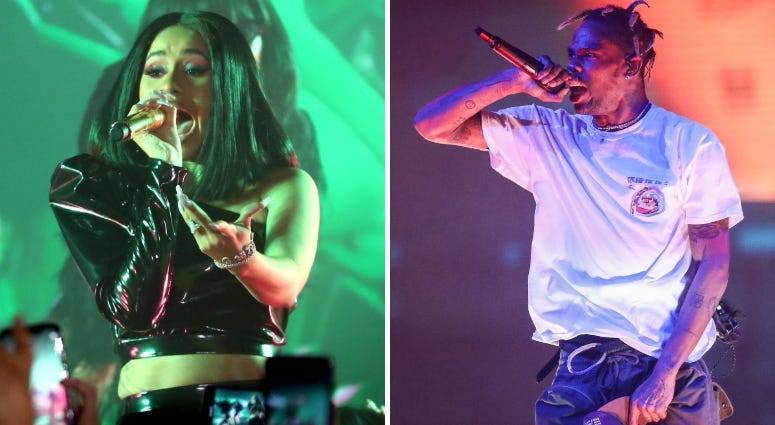 Cardi B and Travis Scott
