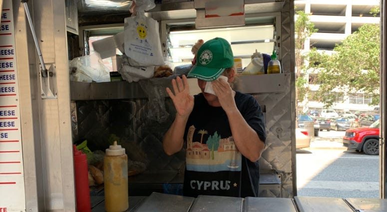 Food vendor outside Hahnemann