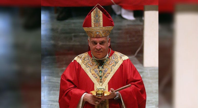 Bishop Nelson J. Perez officates over The Sacrament of Confirmation ceremony at The Church of St. Martin of Tours on December 7, 2012 in Bethpage, New York.