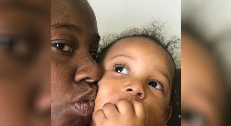 Jasmine Singleton and her daughter, Zya, when she was 2-years-old.