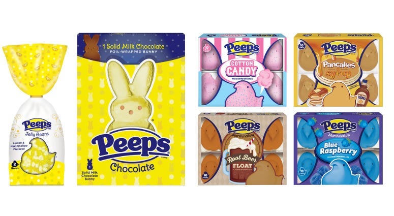Peeps released its 2019 Easter collection, debuting new flavors of its signature bunnies and chicks, plus other sweets.