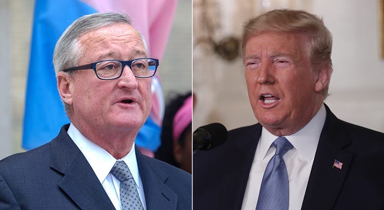 Mayor Jim Kenney and President Donald Trump