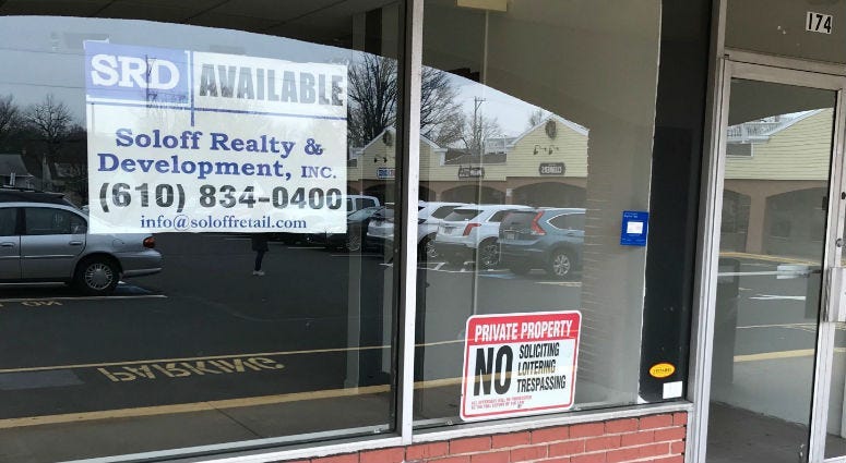 A retail store that has shut down.