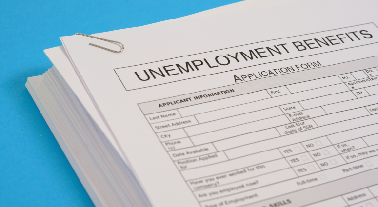 Unemployment benefits application