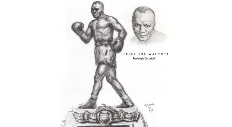 Artist's rendering of a statue design for local boxing icon "Jersey Joe" Walcott.