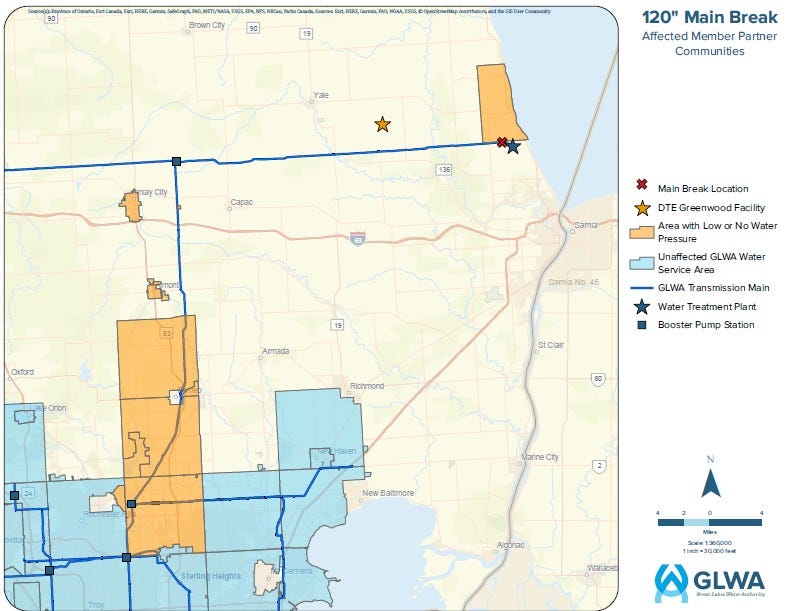 boil water advisory map -- updated