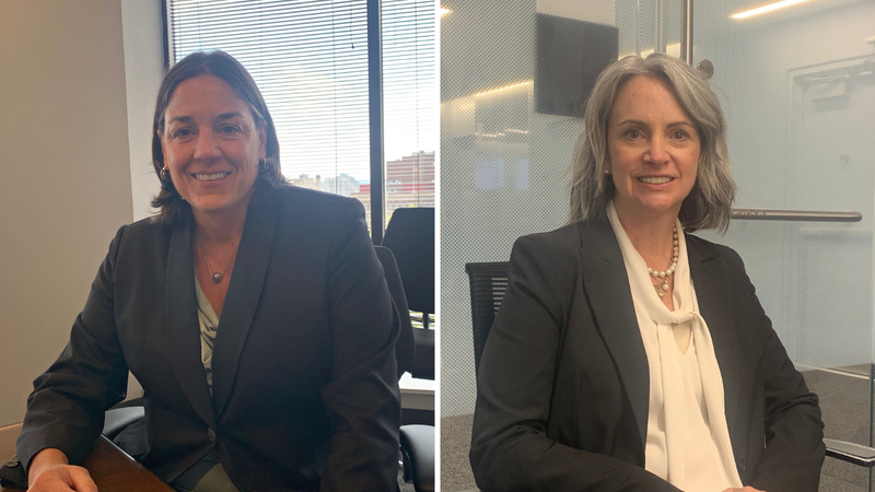 From left: Jacqueline Romero, U.S. attorney for the Eastern District of Pennsylvania, and Jacqueline Maguire, the special agent in charge of the FBI’s Philadelphia office.