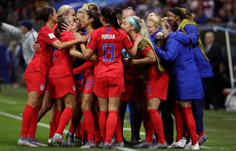 US Women's Soccer Team Celebrates Goal During FIFA Women's World Cup