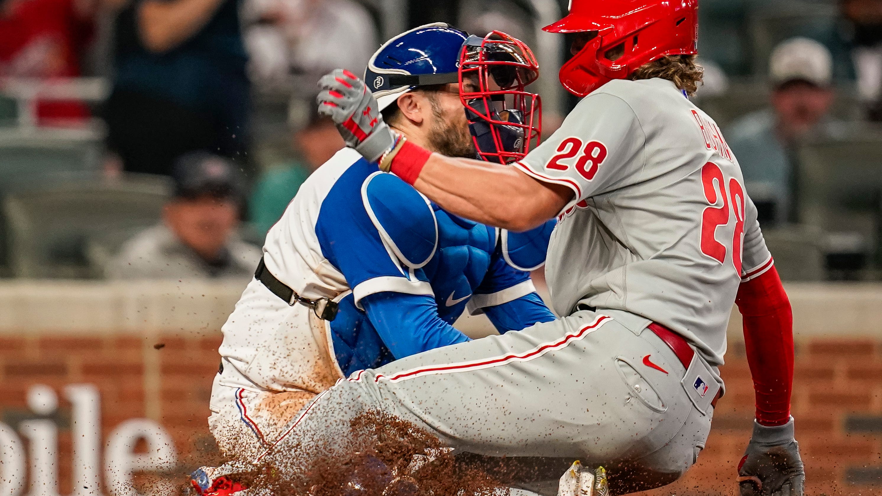 Fans outraged MLB replay review fails to get play at plate call right in Braves-Phillies game