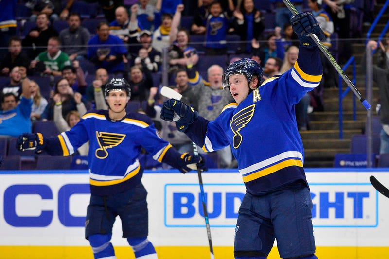 St. Louis Blues right wing Vladimir Tarasenko (91) celebrates
