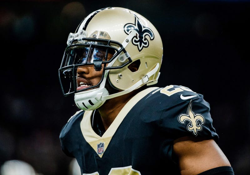 Nov 19, 2017; New Orleans, LA, USA; New Orleans Saints cornerback Marshon Lattimore (23) leaves the field during the first quarter of a game against the Washington Redskins at the Mercedes-Benz Superdome.
