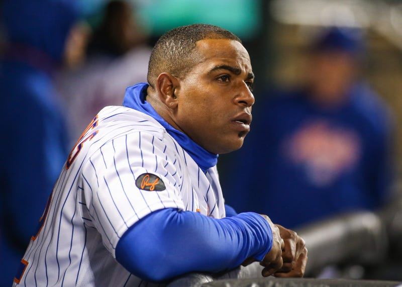 New York Mets left fielder Yoenis Cespedes at Citi Field.