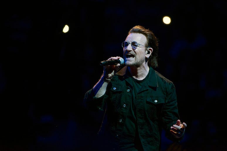 Bono, U2, Concert, Singing, Wells Fargo Center, 2018