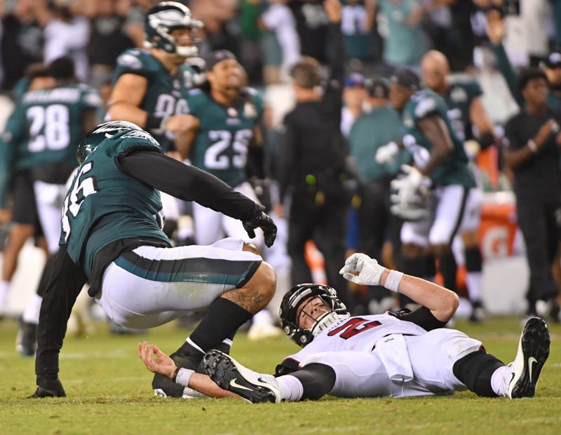 Philadelphia Eagles DE Derek Barnett and Atlanta Falcons QB Matt Ryan
