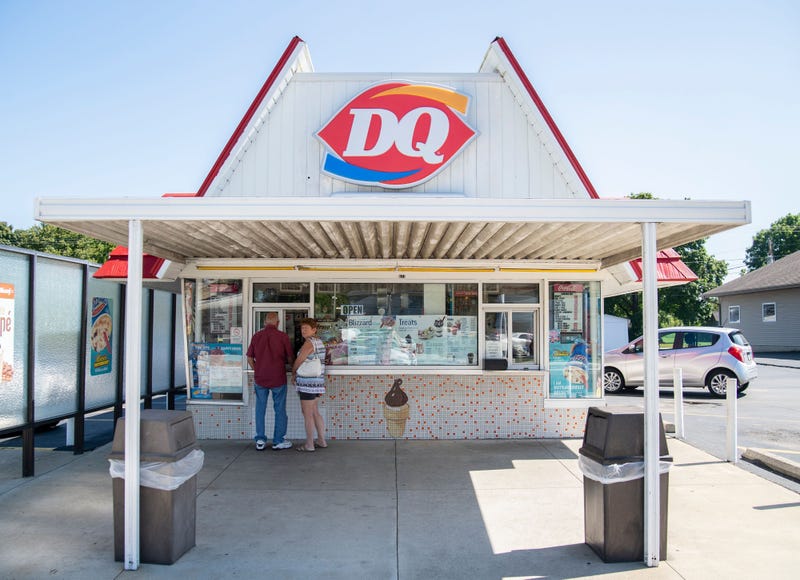 A man and woman wait in line at the Dairy Queen on Richmond's north side, 837 10th St., on Friday, Sept. 14, 2018. 