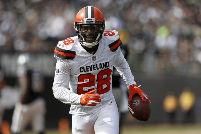 E.J. Gaines Cleveland Browns interception at Oakland Raiders
