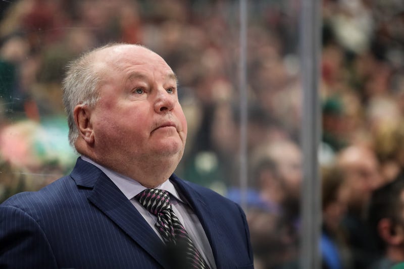 Bruce Boudreau coaches the Wild
