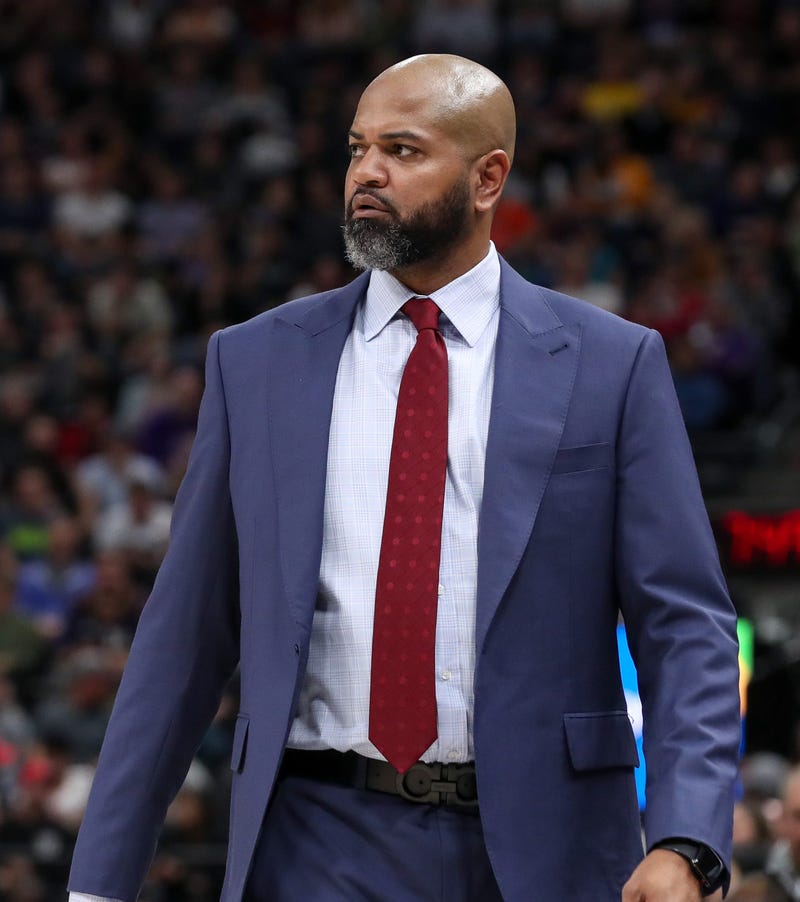 Nov 2, 2018; Salt Lake City, UT, USA; Memphis GrizNov 2, 2018; Salt Lake City,zlies head coach JB Bickerstaff watches his team play against the Utah Jazz during the second quarter at Vivint Smart Home Arena. Mandatory Credit: Chris Nicoll-USA TODAY Sports