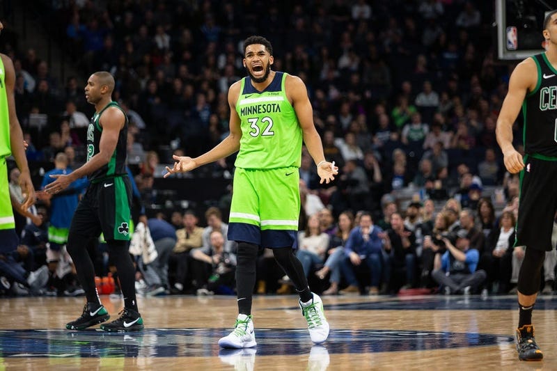 Karl-Anthony Towns is upset