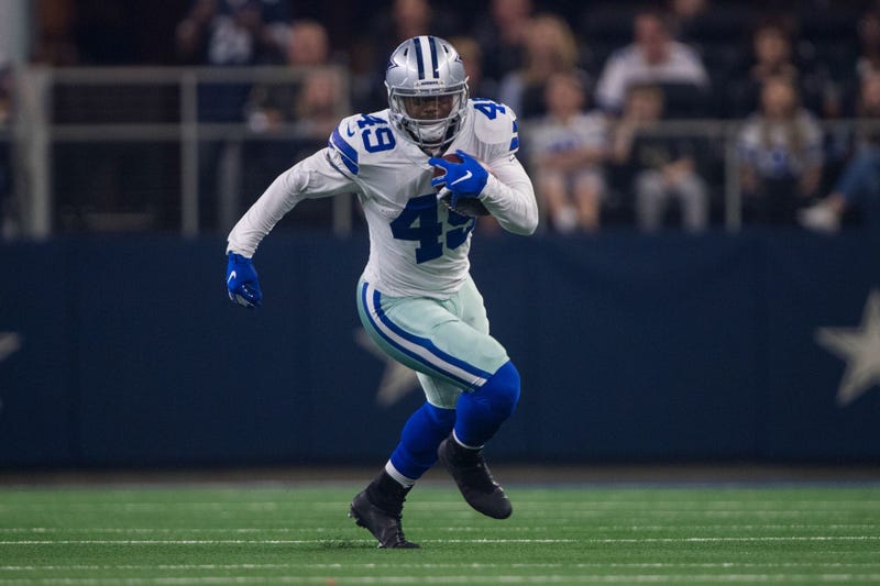 Nov 22, 2018; Arlington, TX, USA; Dallas Cowboys running back Jamize Olawale (49) in action during the game between the Dallas Cowboys and Washington Redskins at AT&T Stadium.