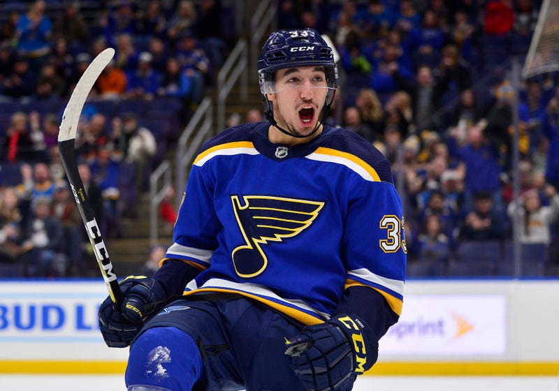 St. Louis Blues forward Jordan Kyrou.