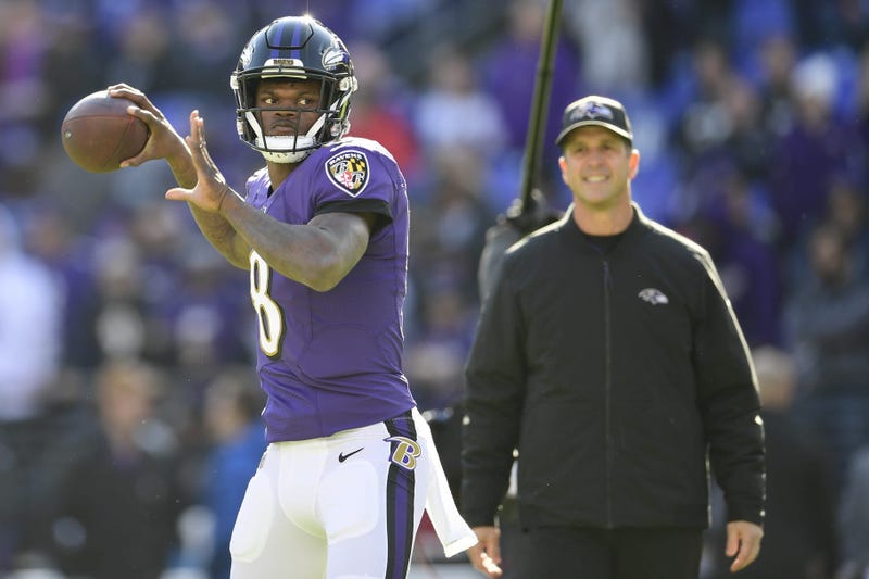 Lamar Jackson and John Harbaugh