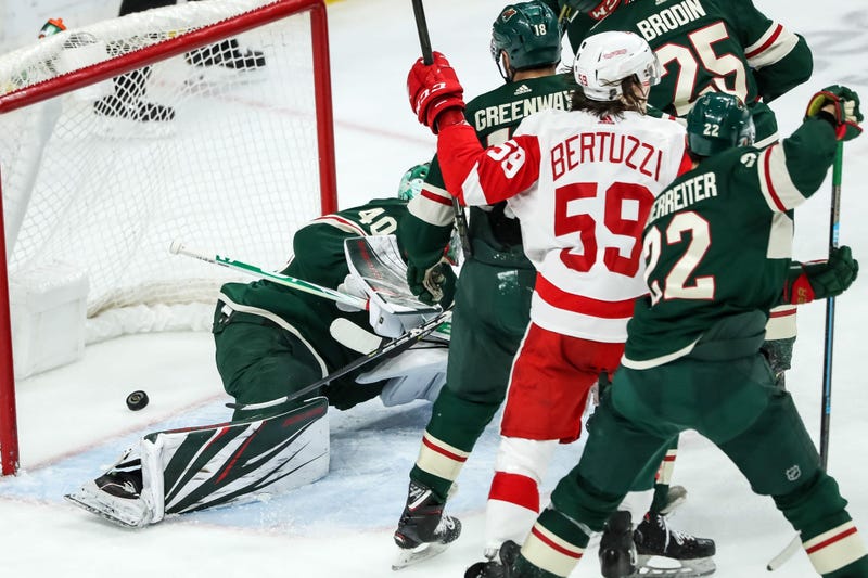 Tyler Bertuzzi scores against Wild