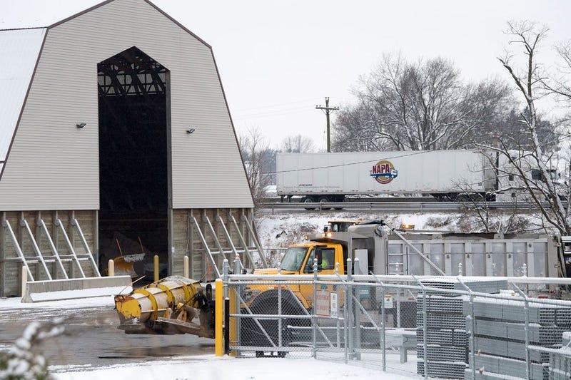A PennDOT salt storage area on January 13, 2019.