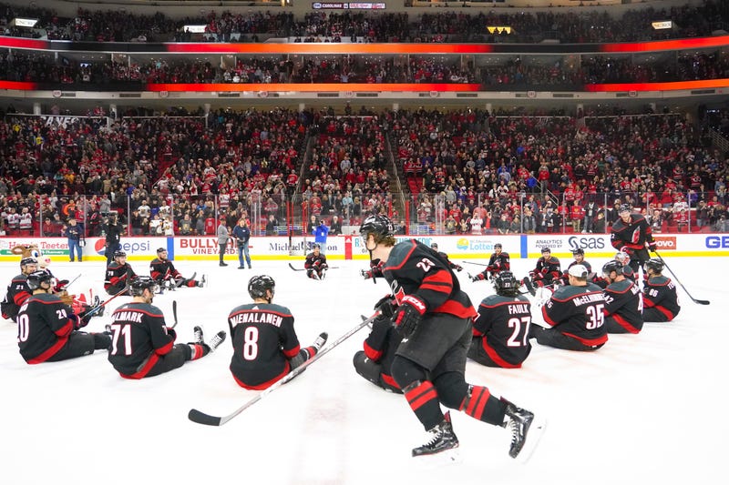 Hurricanes celebrate with duck, duck, goose