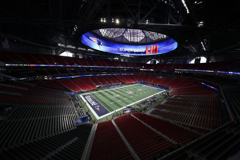 Feb 3, 2019; Atlanta, GA, USA; The calm before Super Bowl LIII at Mercedes-Benz Stadium. Mandatory Credit: Kevin Jairaj-USA TODAY Sports