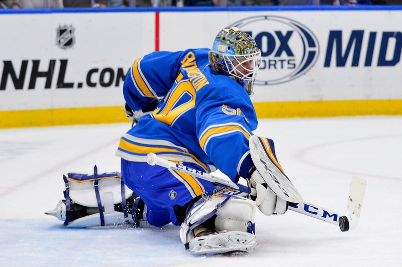 St. Louis Blues goaltender Jordan Binnington
