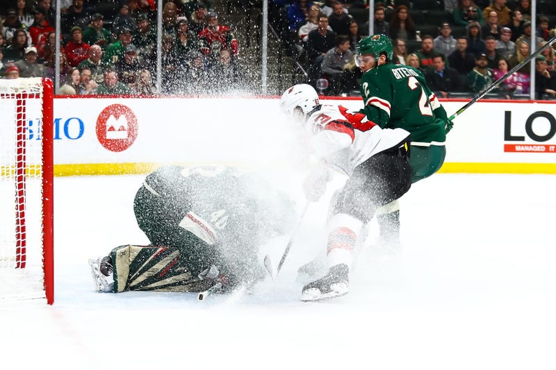 Spraying the goalie