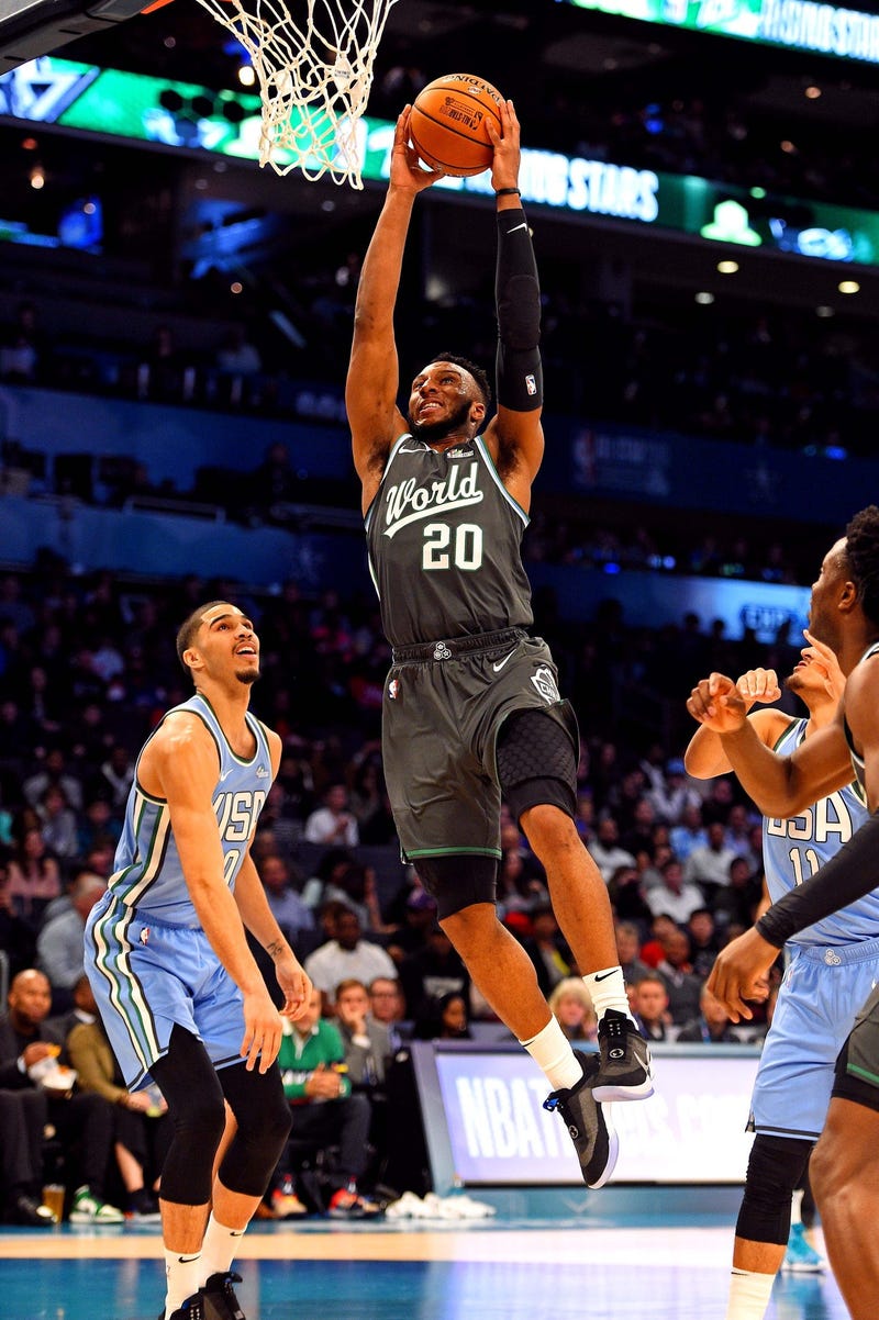 Josh Okogie plays for World Team