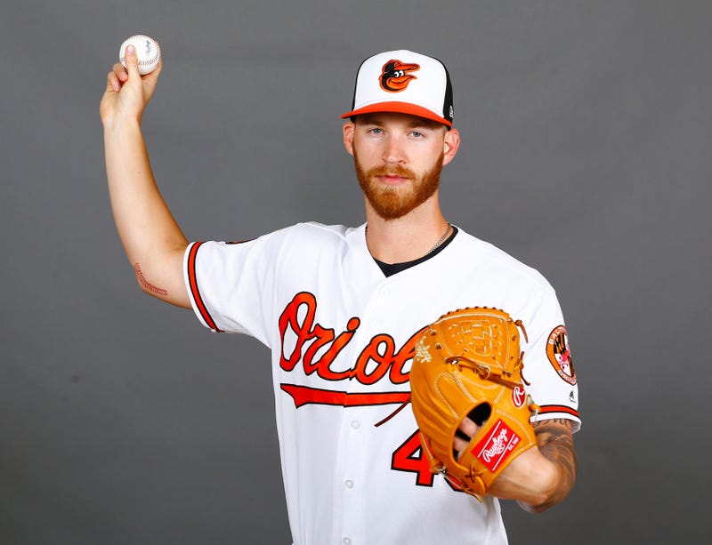 Cody Carroll poses for a photo at Orioles Spring Training