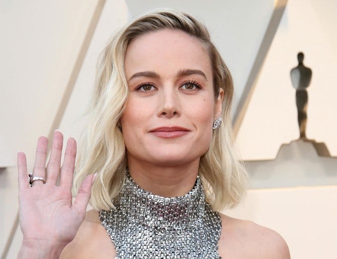 February 24, 2019; Los Angeles, CA, USA; Brie Larson arrives at the 91st Academy Awards at the Dolby Theatre