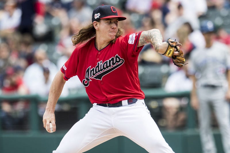 Apr 7, 2019; Cleveland, OH, USA; Cleveland Indians starting pitcher Mike Clevinger (52) throws a pitch during the first inning against the Toronto Blue Jays at Progressive Field. Mandatory Credit: Ken Blaze-USA TODAY Sports