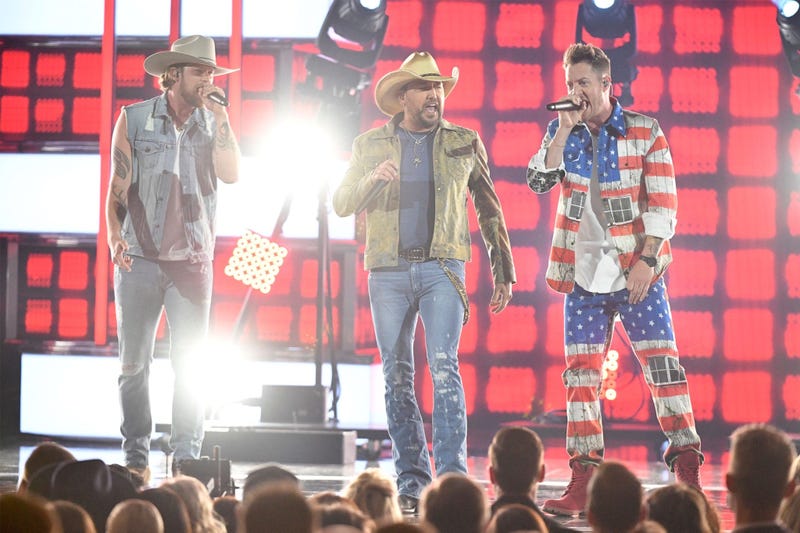 Jason Aldean & Florida Georgia Line perform during the 2019 ACMs.