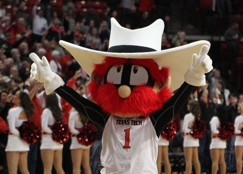 Texas Tech, Raider Red, Basketball, Guns Up, 2019