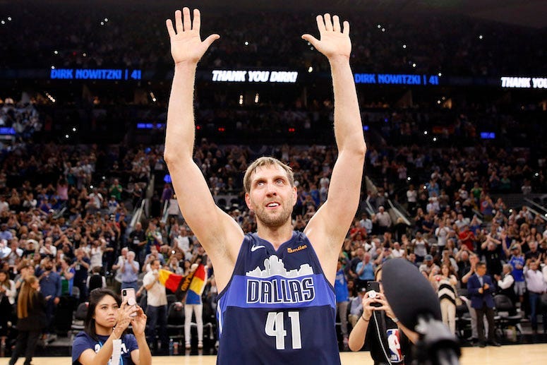 Dirk Nowitzki, Dallas Mavericks, Waves, San Antonio Spurs, AT&T Center, 2019