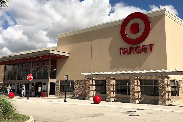 Target, Store, Logo, Storefront, Sunny, Blue Sky