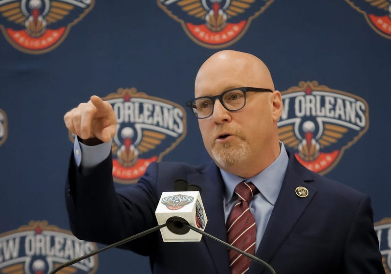 Apr 17, 2019; New Orleans, LA, USA; New Orleans Pelicans Executive Vice President of Basketball Operations David Griffin during an introductory press conference at the New Orleans Pelicans facility.