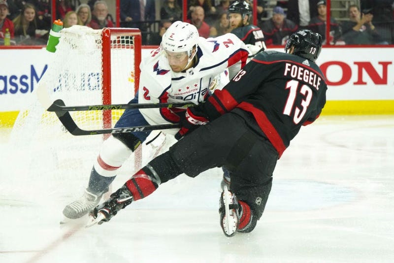 Hurricanes forward Warren Foegele scored after 17 seconds in Game 4.