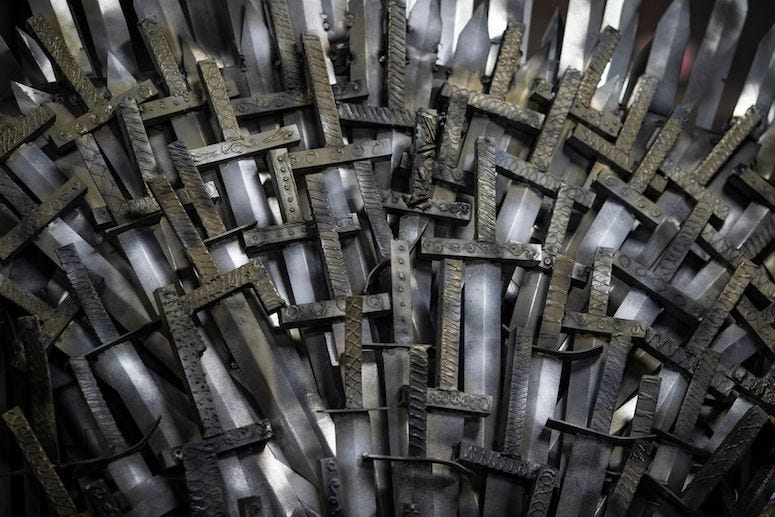 Iron Throne, Replica, Swords, Close Up, Full Size, Knight School of Welding, 2019