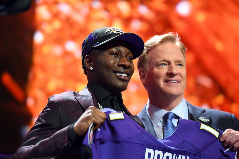 Marquise Brown and Roger Goodell